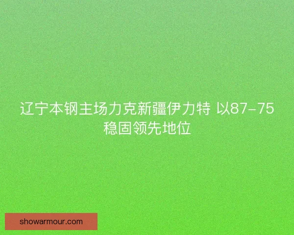 辽宁本钢主场力克新疆伊力特 以87-75稳固领先地位